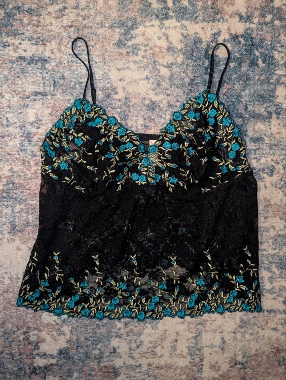 Cacique Lace Camisole with Floral Embroidery